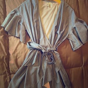 Denim Wrap Dress